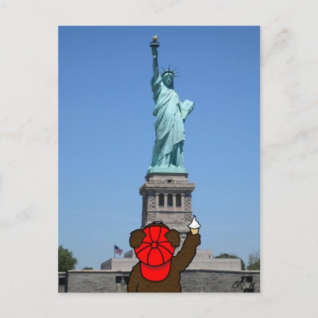 'Liberty Bear' NY Postcard (Front)