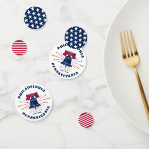 Liberty Bell 1776 Philadelphia Patriotic Confetti
