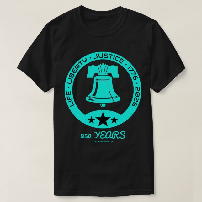 Liberty Bell 250-Year Emblem, 1776–2026 Edition US T-Shirt (Design Front)