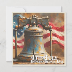 Liberty Bell Art for 4th of July Celebration Card