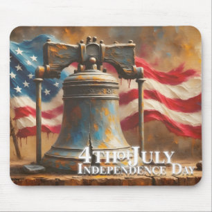 Liberty Bell Art for 4th of July Celebration Mouse Mat