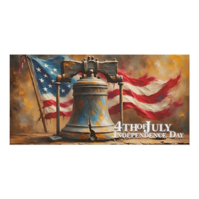 Liberty Bell Art for 4th of July Celebration Poster (Front)