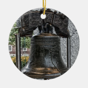 Liberty Bell Ceramic Tree Decoration