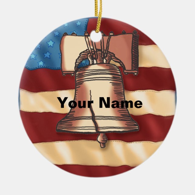 Liberty Bell  Ceramic Tree Decoration (Front)