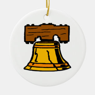 Liberty Bell Ceramic Tree Decoration