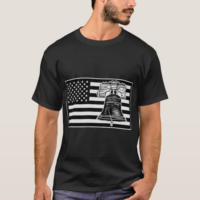 Liberty Bell Flag © FB @ #USAPatriotGraphics  T-Shirt (Front)