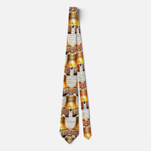 Liberty Bell on Declaration of Independence  Tie