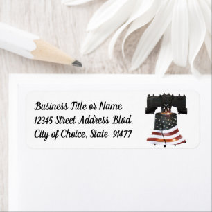 Liberty Bell with American Flag