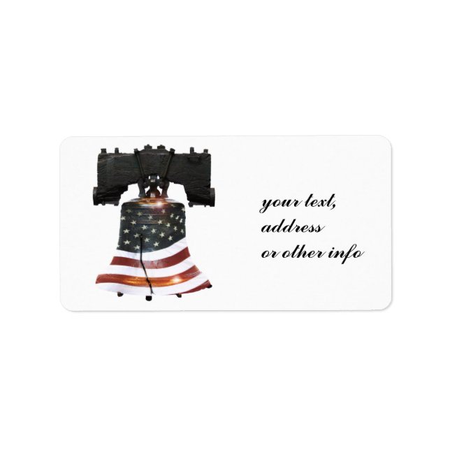 Liberty Bell with American Flag Label (Front)