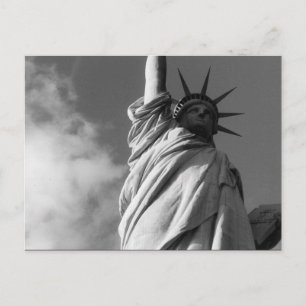 liberty black & white postcard