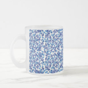 Liberty Blue 2 Frosted Glass Coffee Mug