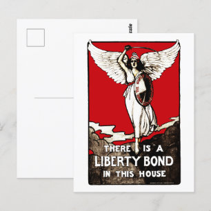 Liberty Bond World War I Poster 1918 Postcard