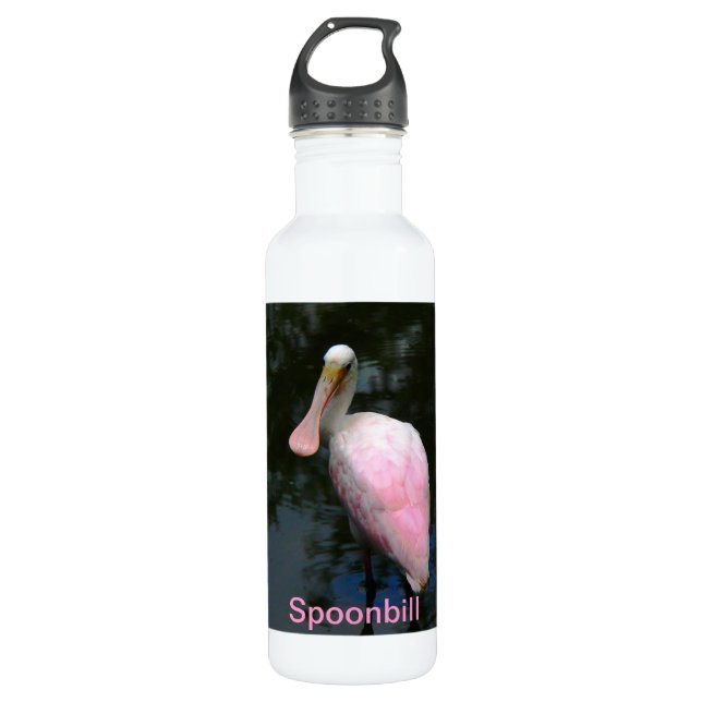 Liberty Bottle, Roseatte Spoonbill Bird 710 Ml Water Bottle (Front)