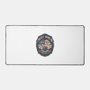Liberty Bowling Patriotic Patriotic Bowling Vintag Desk Mat