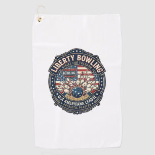 Liberty Bowling Patriotic Patriotic Bowling Vintag Golf Towel