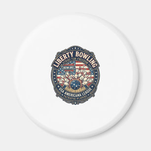 Liberty Bowling Patriotic Patriotic Bowling Vintag Magnet