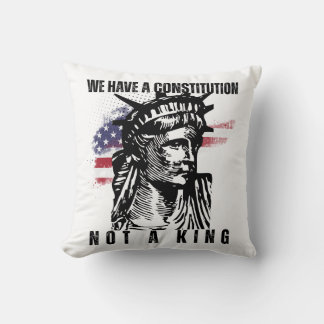 Liberty Bust with Grunge Flag Art Cushion
