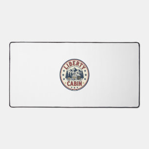 Liberty Cabin Patriotic Patriotic Mountain Cabin V Desk Mat