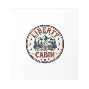 Liberty Cabin Patriotic Patriotic Mountain Cabin V Notepad