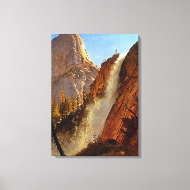 Liberty Cap Yosemite Park Waterfall 1873 Canvas Print (Front)