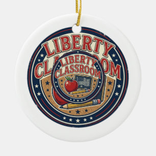 Liberty Classroom Patriotic Patriotic Teacher Clas Ceramic Tree Decoration
