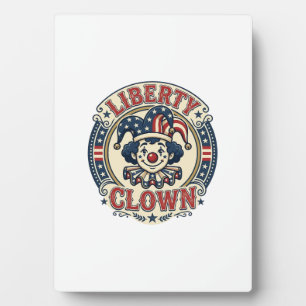 Liberty Clown Patriotic Patriotic Clowncore Cute V Plaque