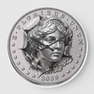 Liberty Coin Large Clock