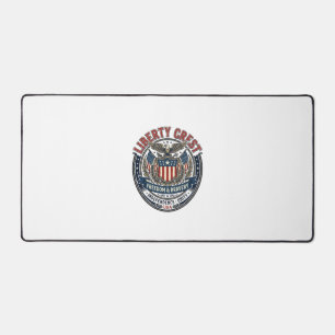 Liberty Crest Patriotic Patriotic Heraldry Coat Of Desk Mat