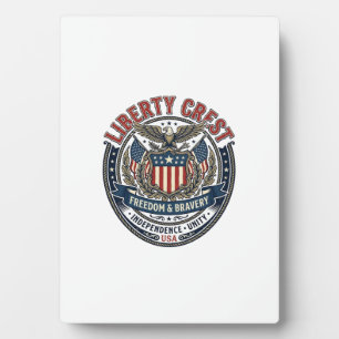 Liberty Crest Patriotic Patriotic Heraldry Coat Of Plaque