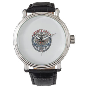 Liberty Crest Patriotic Patriotic Heraldry Coat Of Watch