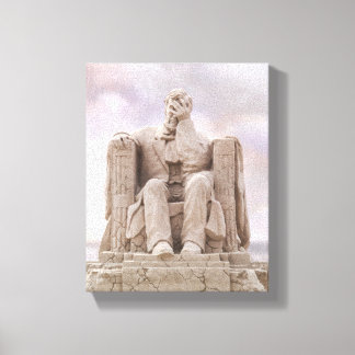 Liberty Crumbling, Facepalming Lincoln Canvas Print