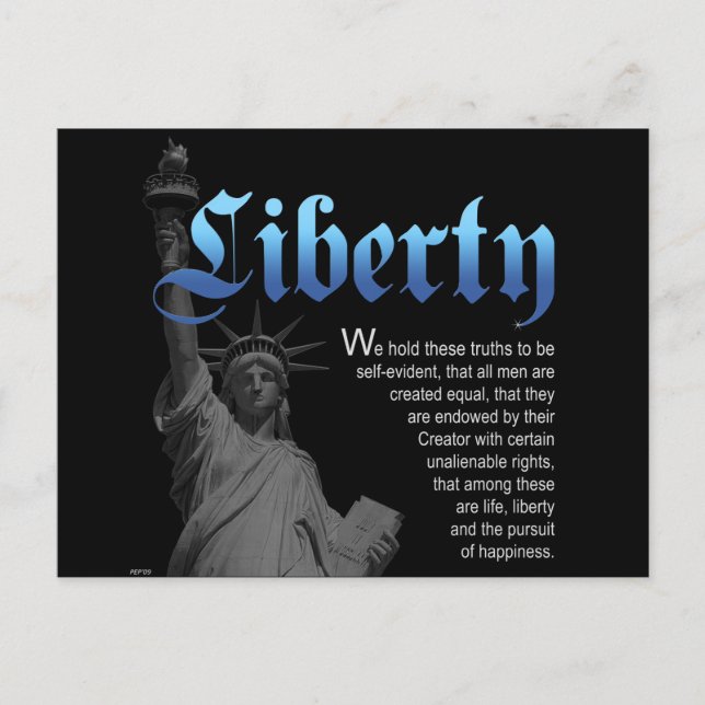 Liberty Declared Postcard (Front)