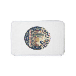 Liberty Desert Patriotic Patriotic Desert Cactus U Bath Mat