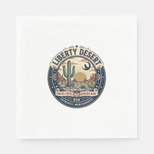 Liberty Desert Patriotic Patriotic Desert Cactus U Napkin