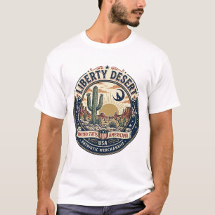 Liberty Desert Patriotic Patriotic Desert Cactus U T-Shirt