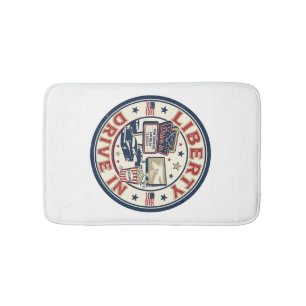 Liberty Drive In Patriotic Patriotic Drive In Thea Bath Mat