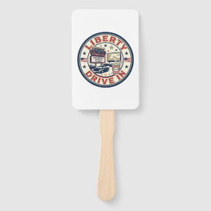 Liberty Drive In Patriotic Patriotic Drive In Thea Hand Fan