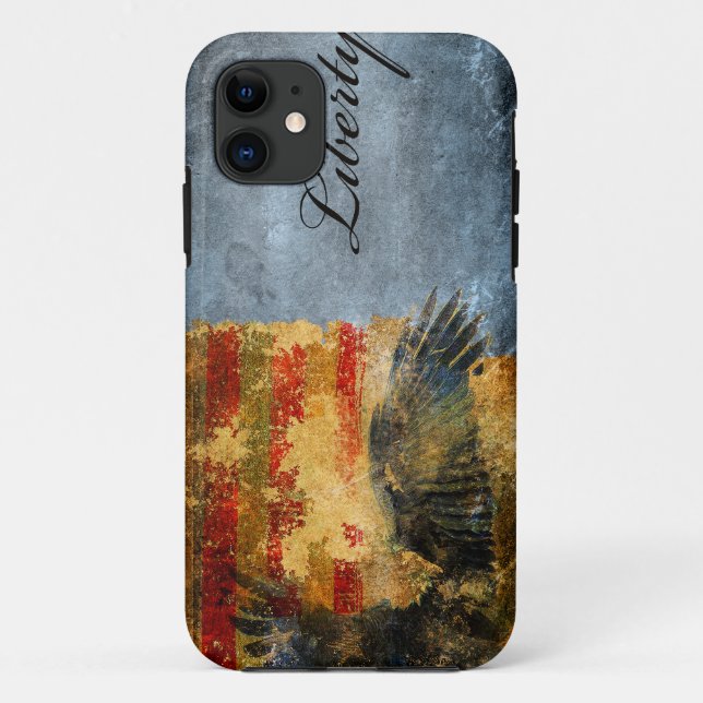liberty eagle iphone case (Back)
