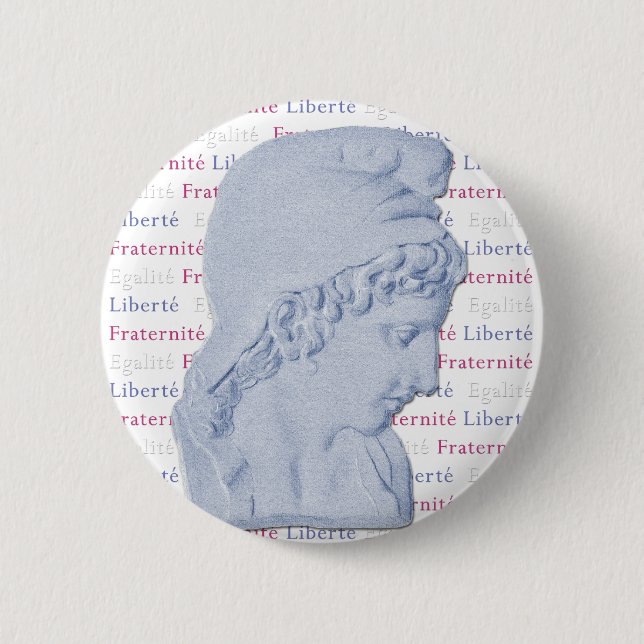 Liberty Equality Fraternity Bastille Day Button (Front)
