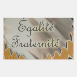 Liberty, Equality, Fraternity: Flourishing Future Rectangular Sticker