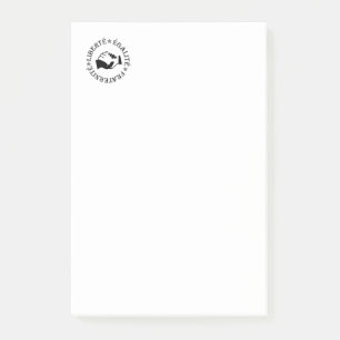Liberty, equality, fraternity post-it notes