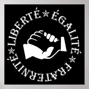 Liberty, equality, fraternity poster