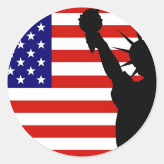 Liberty Flag Classic Round Sticker