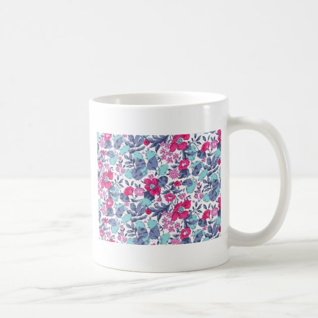 Liberty flower personnalisable first name coffee mug (Right)