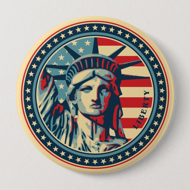 Liberty for All! 10 Cm Round Badge (Front)