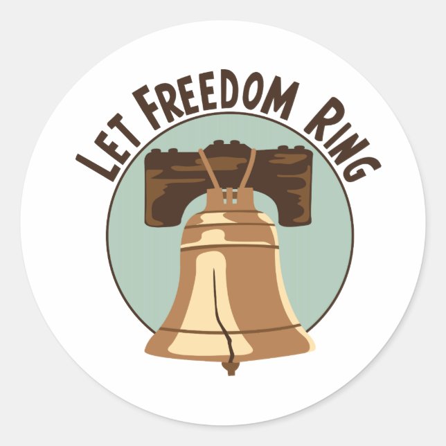 Liberty Freedom Ring Classic Round Sticker (Front)