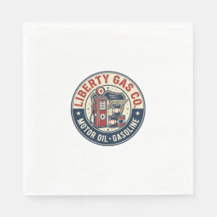 Liberty Gas Co Patriotic Patriotic Gas Station Mot Napkin