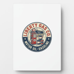 Liberty Gas Co Patriotic Patriotic Gas Station Mot Plaque