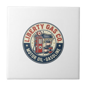 Liberty Gas Co Patriotic Patriotic Gas Station Mot Tile