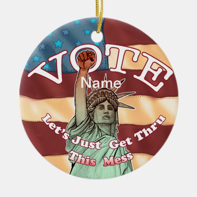 Liberty Get Thru This Ceramic Tree Decoration (Front)